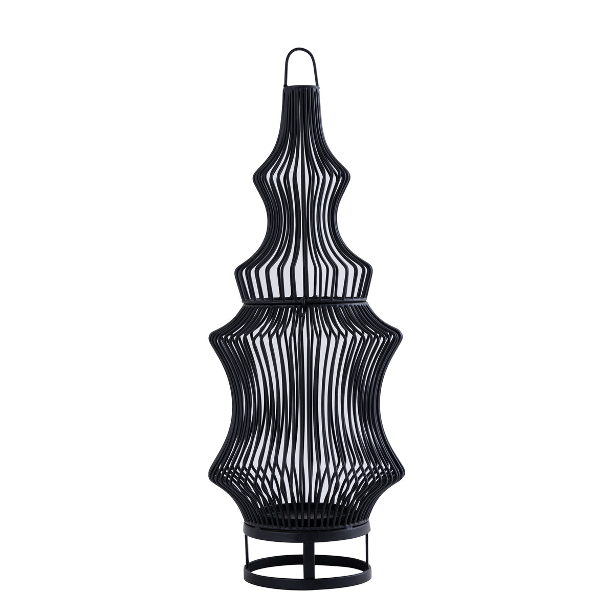 Tobin Laterne - 23x23x60 cm - Eisen - Schwarz PTMD