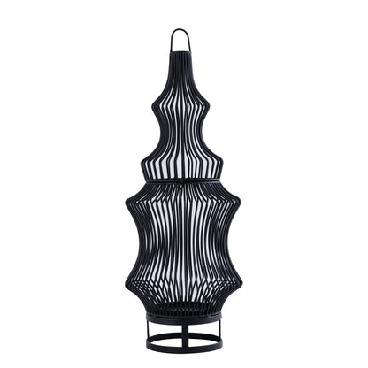 Tobin Laterne - 23x23x60 cm - Eisen - Schwarz PTMD