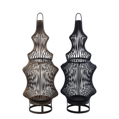Tobin Laterne - 23x23x60 cm - Eisen - Schwarz PTMD
