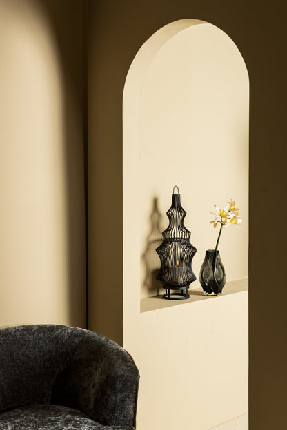 Tobin Laterne - 23x23x60 cm - Eisen - Schwarz PTMD