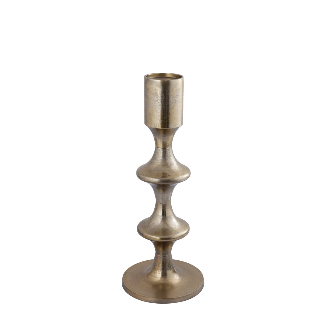Taika Gold Alu-Rundkerzenhalter Tabs niedrig H73cm PTMD