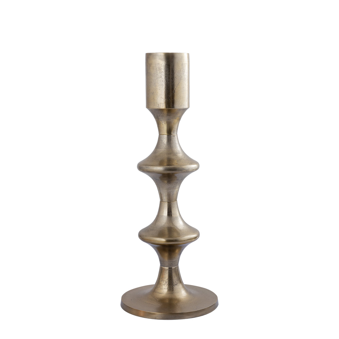 Taika Gold Alu-Rundkerzenhalter Tabs niedrig H73cm PTMD
