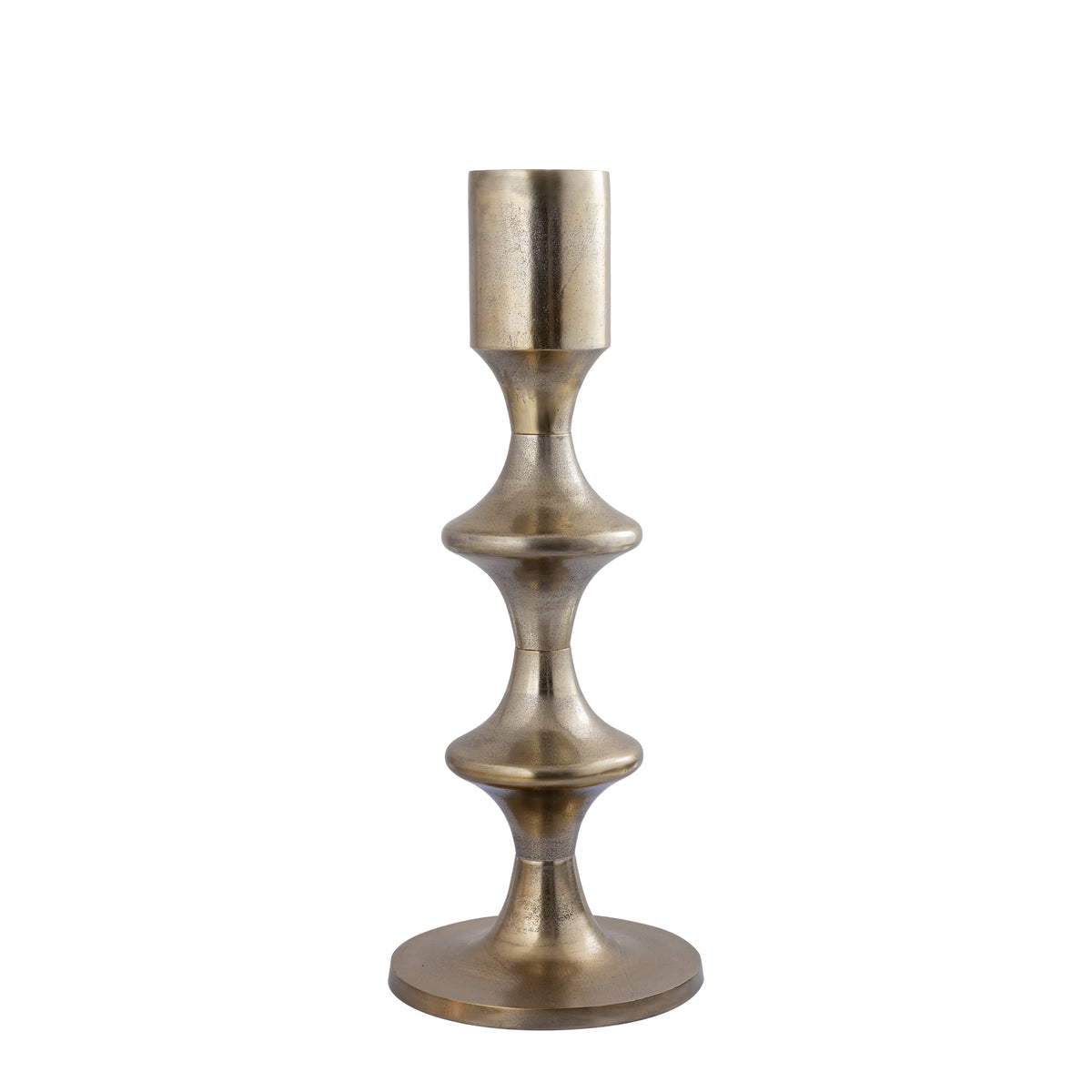 Taika Gold Alu-Rundkerzenhalter Tabs niedrig H73cm PTMD