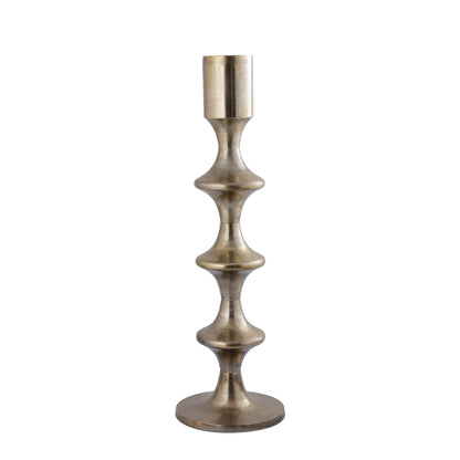 Taika Gold Alu rund Kerzenständer Tabs H92cm PTMD