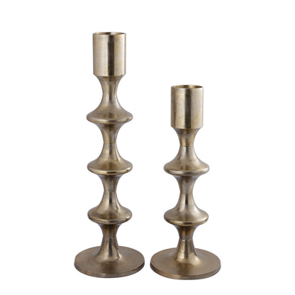 Taika Gold Alu rund Kerzenständer Tabs H92cm PTMD