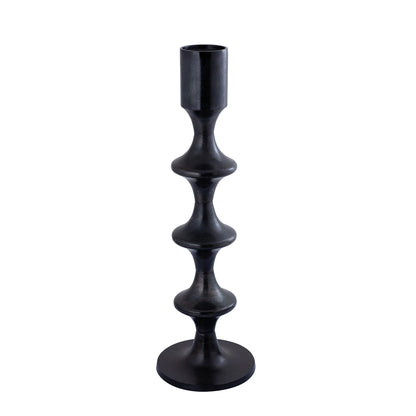 Taika Black runder Aluleuchter mit Tabs H92cm PTMD