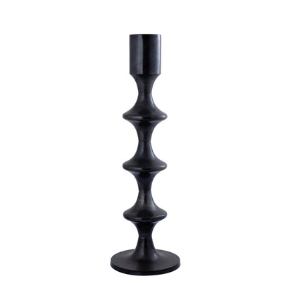 Taika Black runder Aluleuchter mit Tabs H92cm PTMD