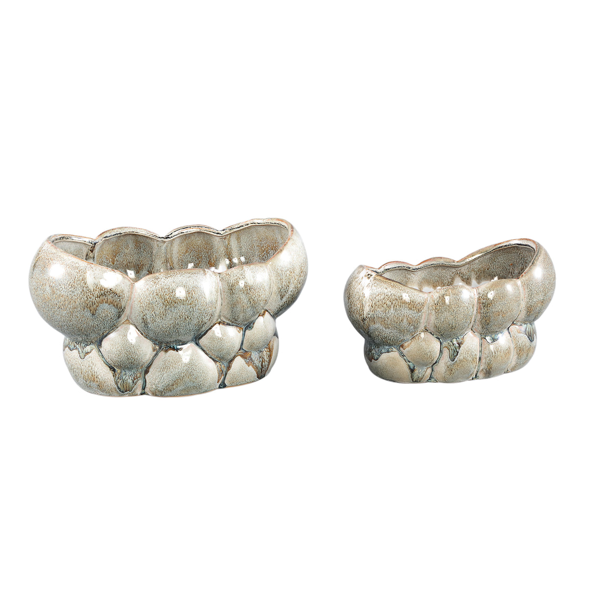 Jodie Green Ceramic Oval Outdoor Candle Circles Dripping S PTMD