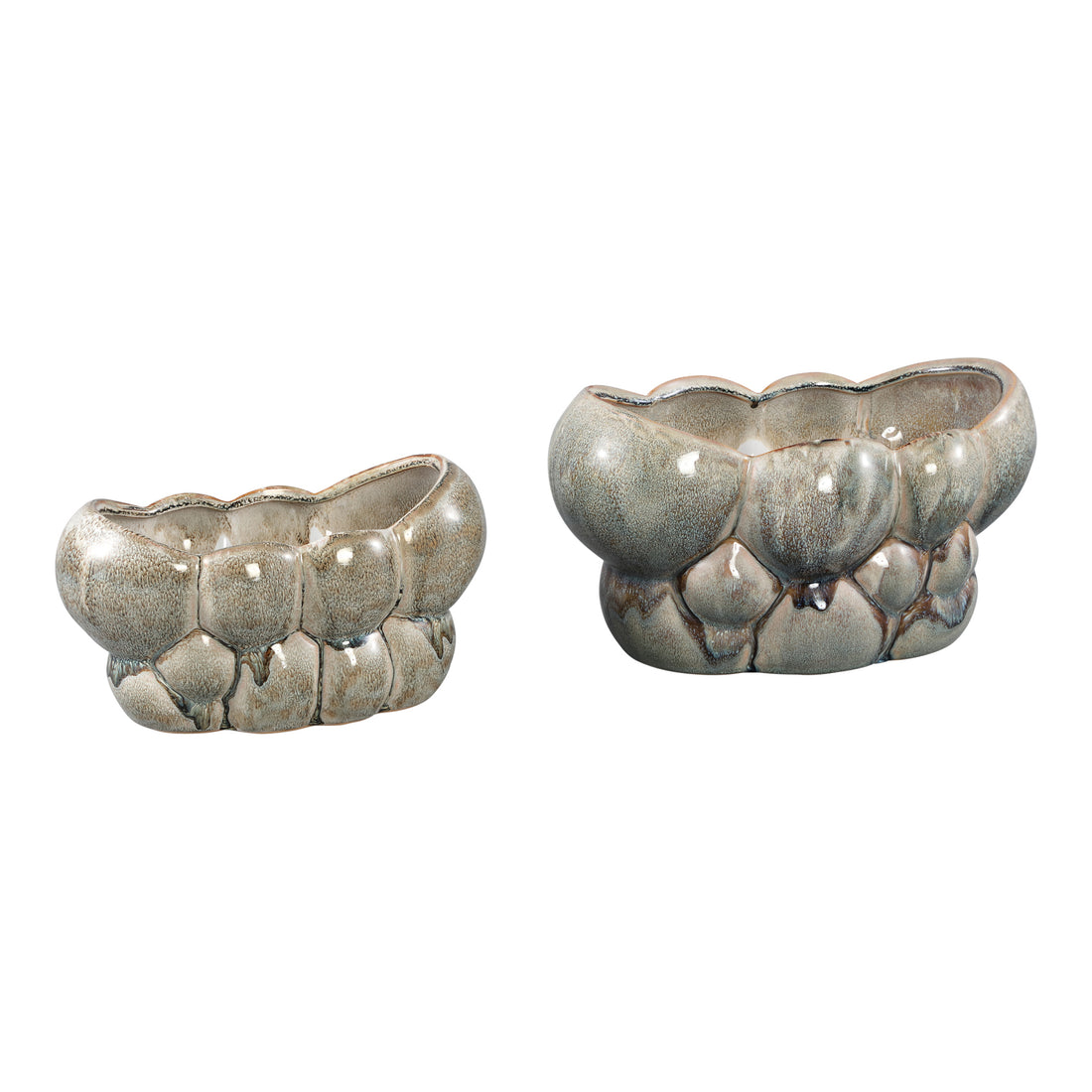 Jodie Green Ceramic Oval Outdoor Candle Circles Dripping L PTMD