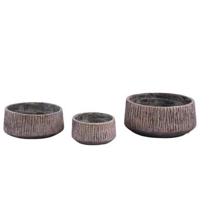 Holden Purple Cement Candle Round Gold Finish Low M PTMD
