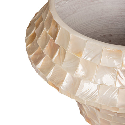 Daven Cream Poly Shell Bambus Topf Rund Low Large PTMD