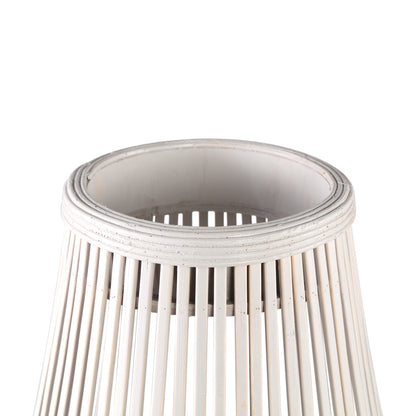 Laterne Lysia L- 35x35x68 cm - Glas - Weiß PTMD