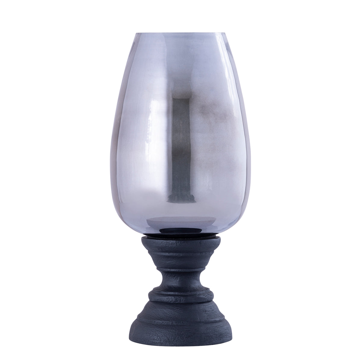 Windlicht Qez Mangoholz Schwarz XL Ø20x44cm PTMD