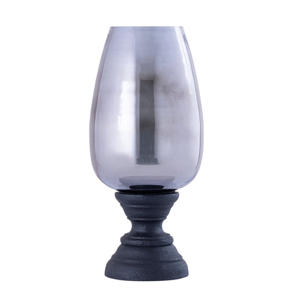 Windlicht Qez Mangoholz Schwarz XL Ø20x44cm PTMD