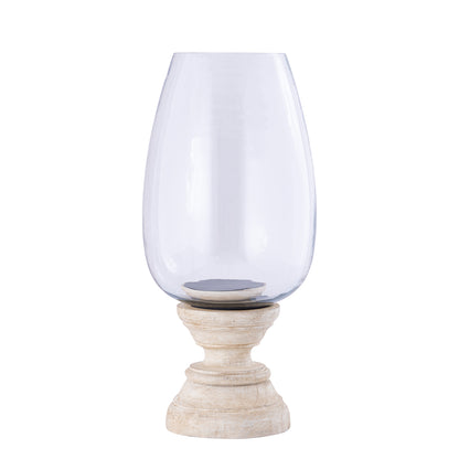 Windlicht Qez Mangoholz Creme XL Ø20x44cm PTMD