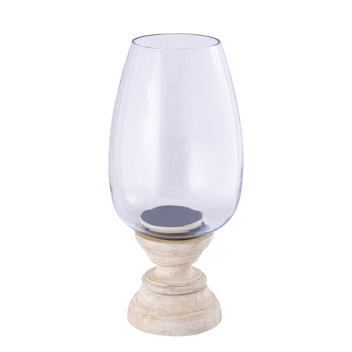 Windlicht Qez Mangoholz Creme XL Ø20x44cm PTMD