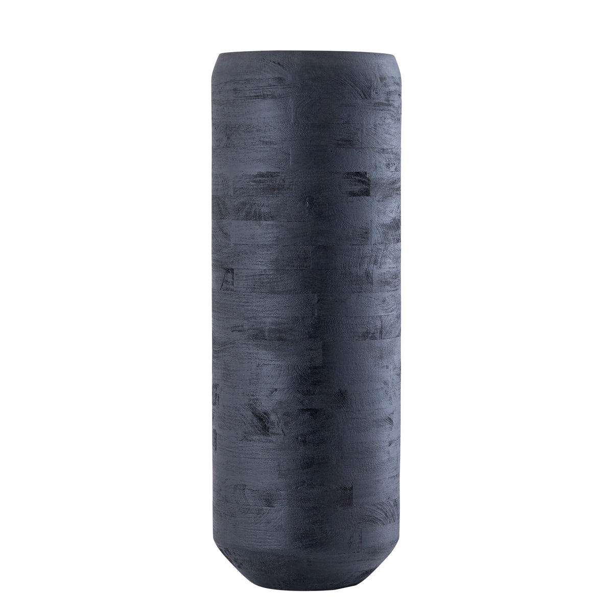 Gerd Black Mango Wood Pot Rounded Border L Dia30cmxH84cm PTMD