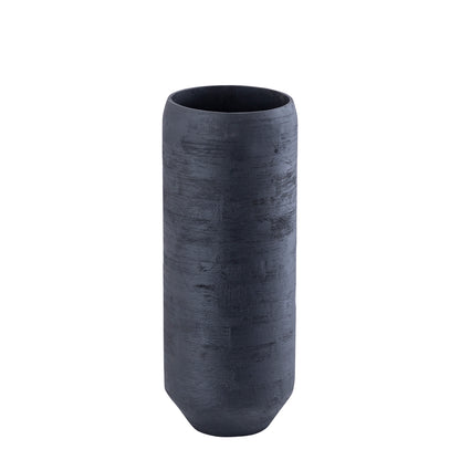 Gerd Black Mango Wood Pot Rounded Border M Dia24cmxH60cm PTMD