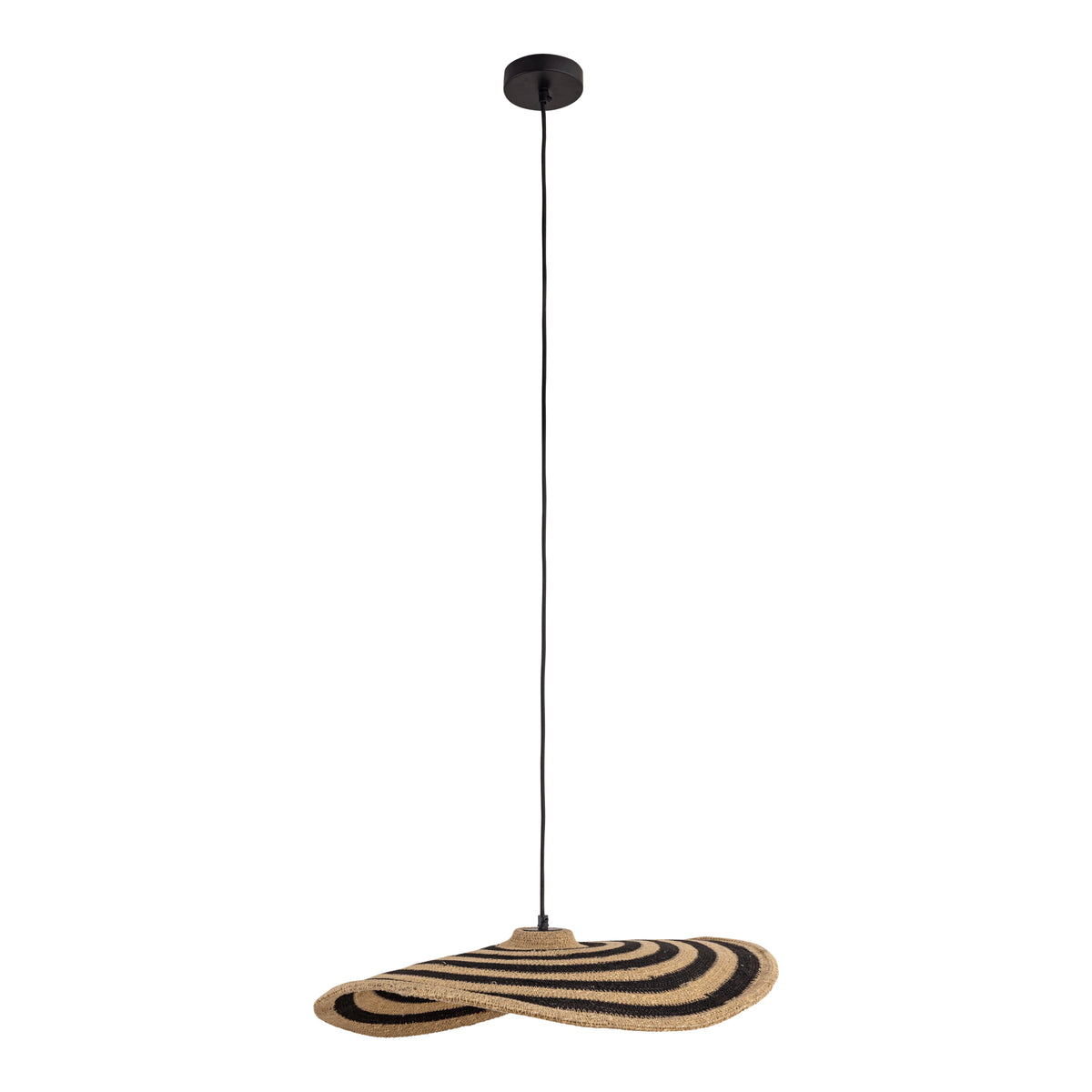 Loulou Natural Wellige Pendelleuchte aus Seegras Klein PTMD