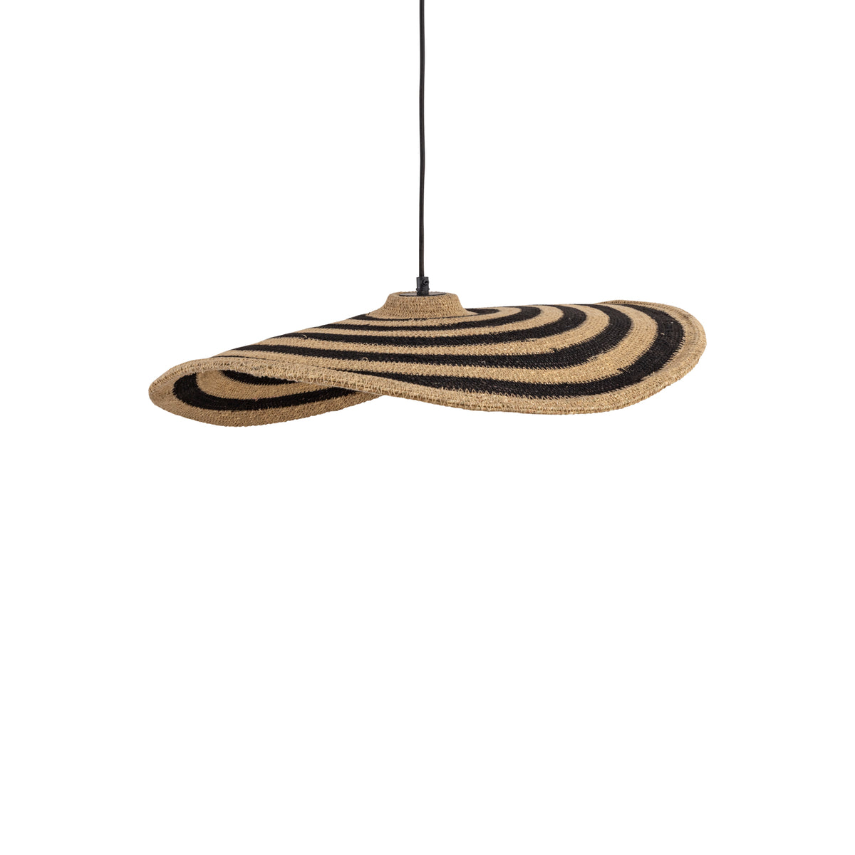 Loulou Natural Wellige Pendelleuchte aus Seegras Klein PTMD