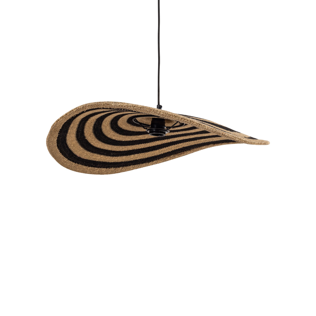 Loulou Natural Wellige Pendelleuchte aus Seegras Klein PTMD