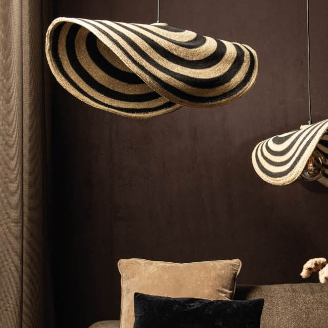 Loulou Natural Wellige Pendelleuchte aus Seegras Klein PTMD