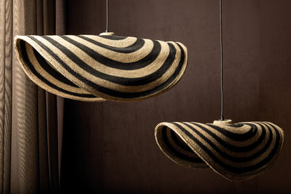 Loulou Natural Wellige Pendelleuchte aus Seegras Klein PTMD