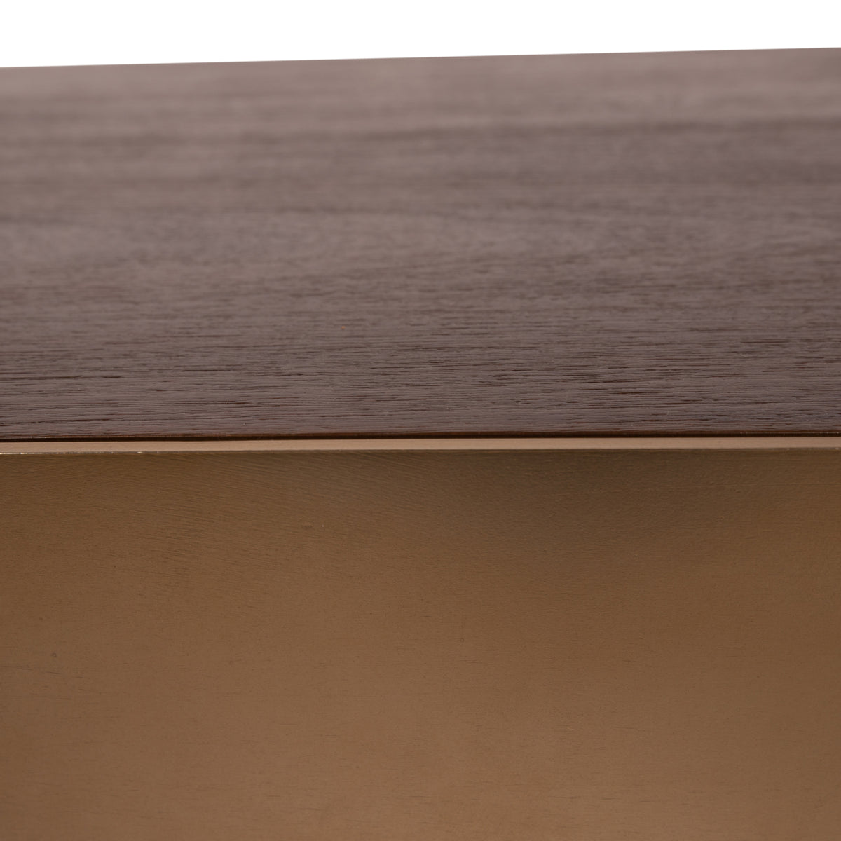 Warren Coffee Table 90x90x31 brown wood gold metal PTMD