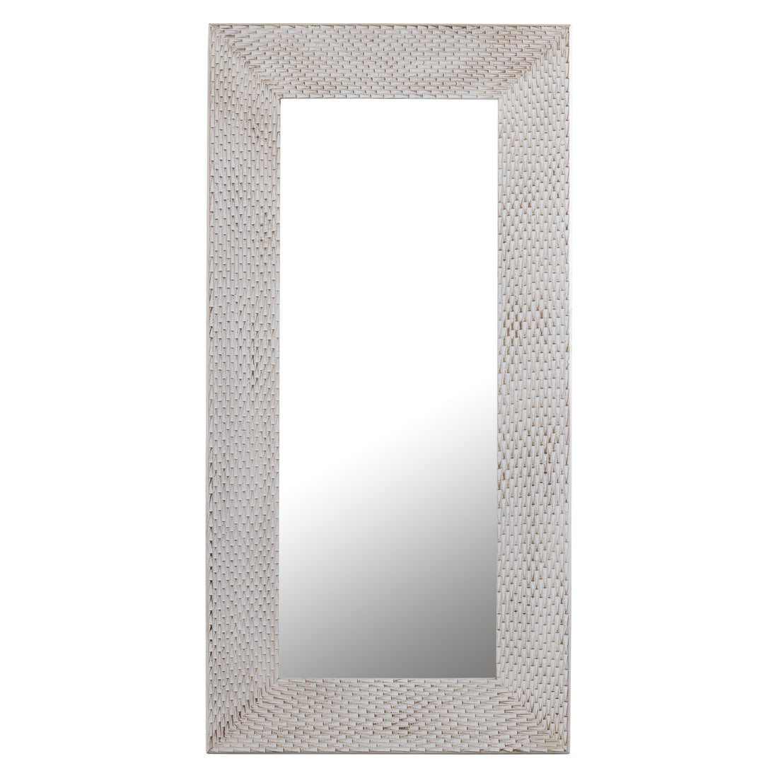 Chinasa White Rect Mdf Mirror Gold Finish Low 80x9x160 cm PTMD