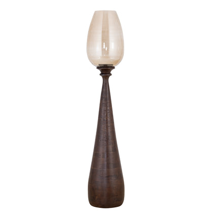 Midi Mangoholz Stormlight Rauchglas Braun Groß PTMD