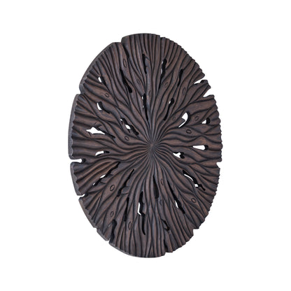 Wandpaneel Bonte S - 90x2x90 cm - MDF - Braun PTMD
