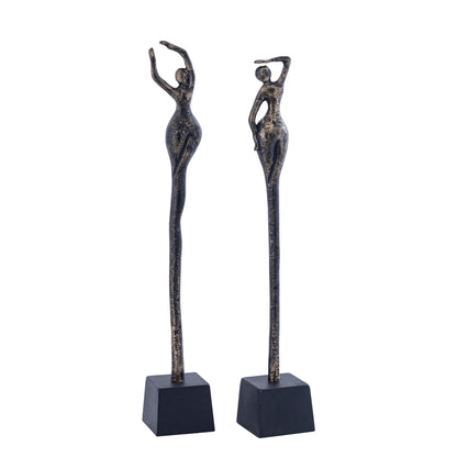 Ciwan Antique Brass alu casted women statue B PTMD