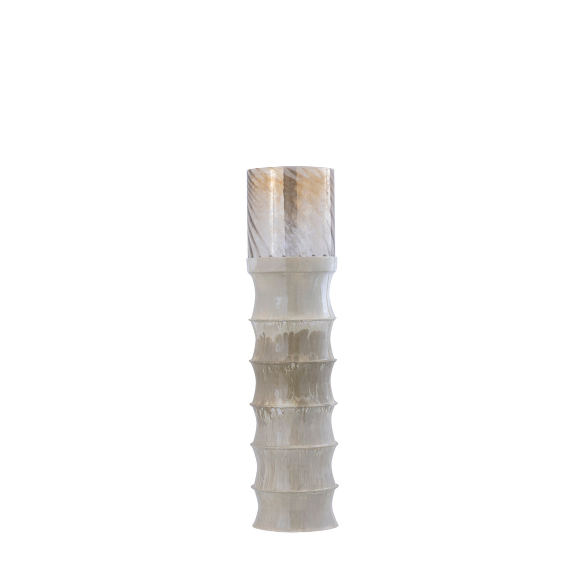 Windlicht Kaylyne Crème Emaille Small PTMD