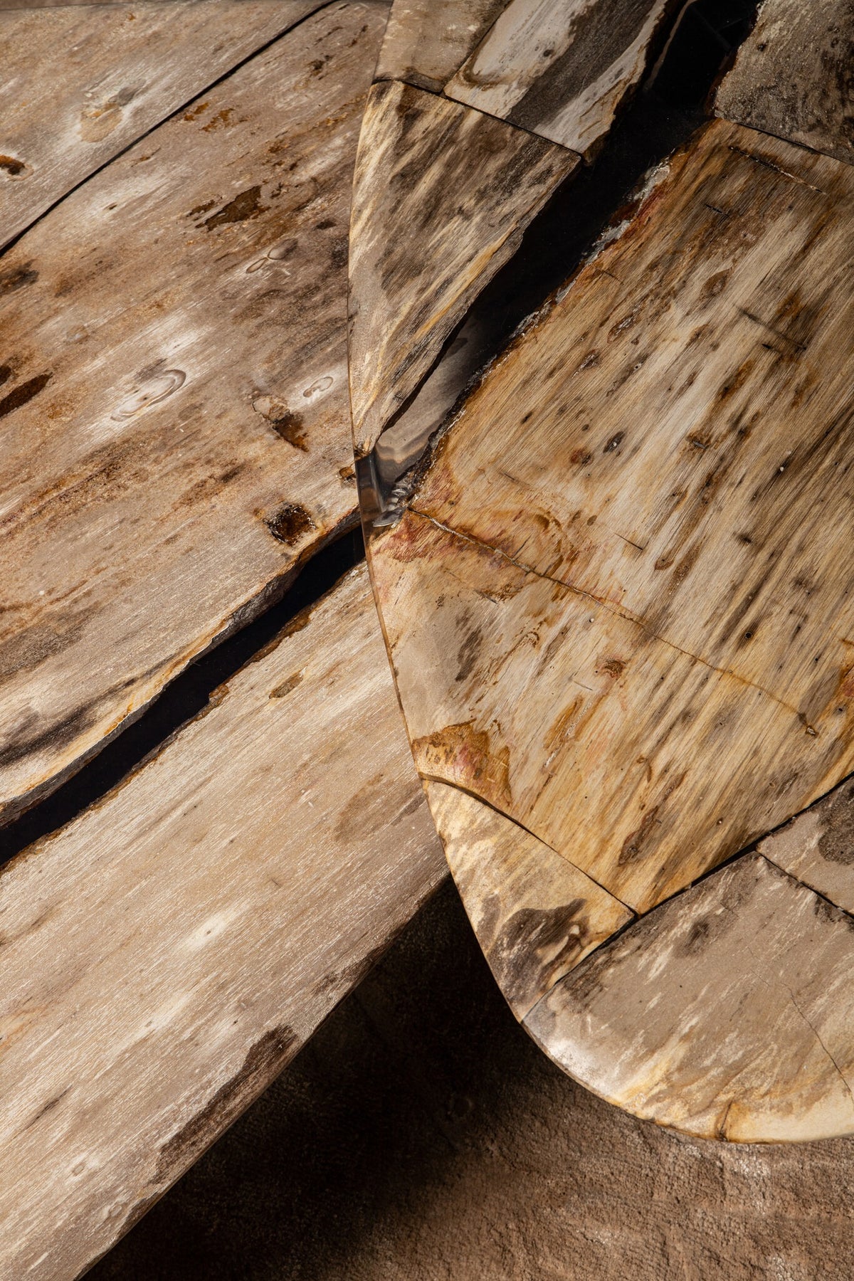 Couchtisch Deeba versteinertes Holz 130 PTMD