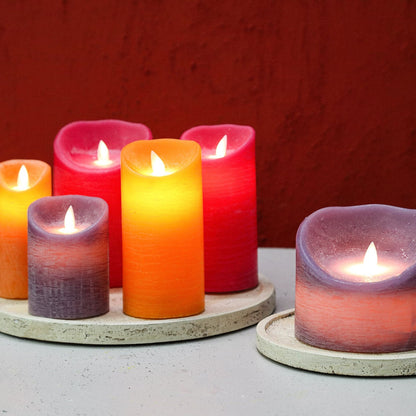 Set van 5 LED Kaarsen Rustic Lilac PTMD