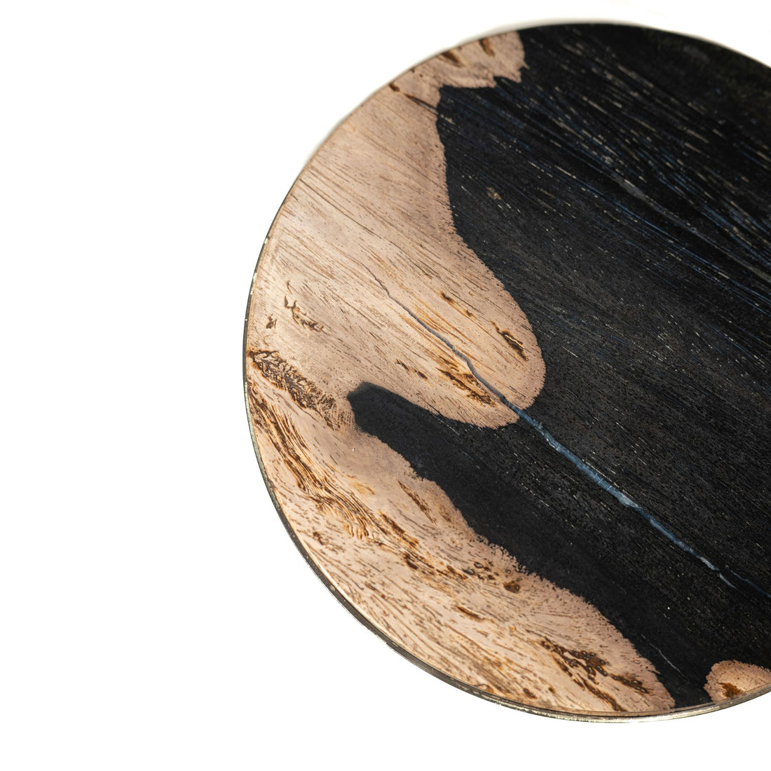 Mody Beistelltisch Versteinertes Holz Schwarz PTMD
