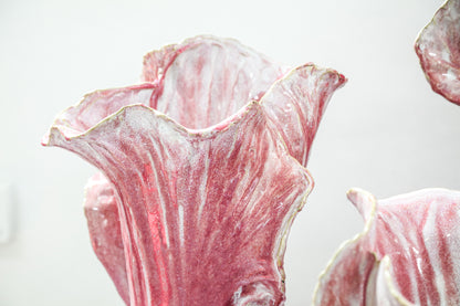 Chinese Kool Vaas Swing Roze Keramiek Small PTMD