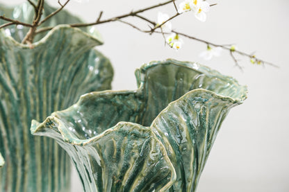 Chinese Kool Vaas Swing Groen Keramiek Medium PTMD