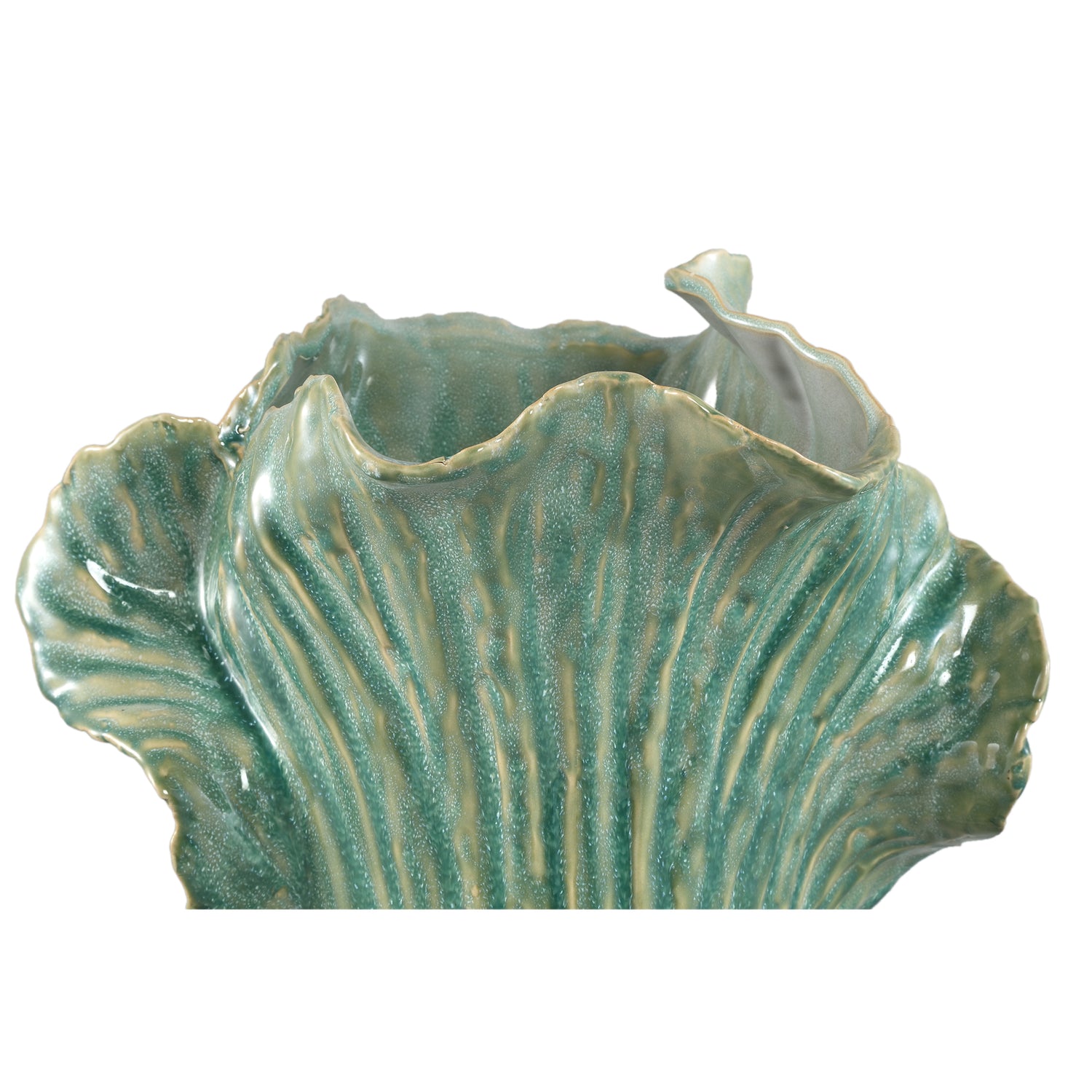 Chinese Kool Vaas Swing Groen Keramiek Large PTMD