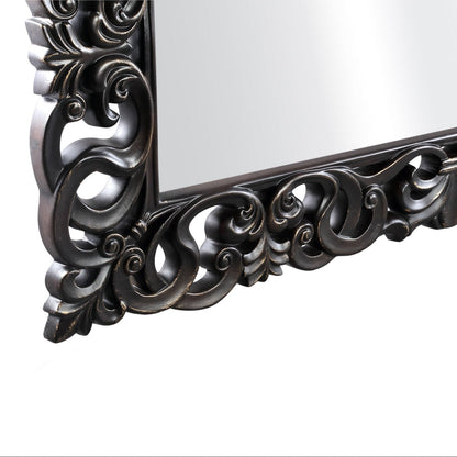 Morrigan Black Poly Classical Mirror Rectangle PTMD