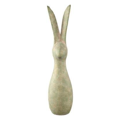 Beeld Remy Groen Cement Rabbit Ears Up XL PTMD