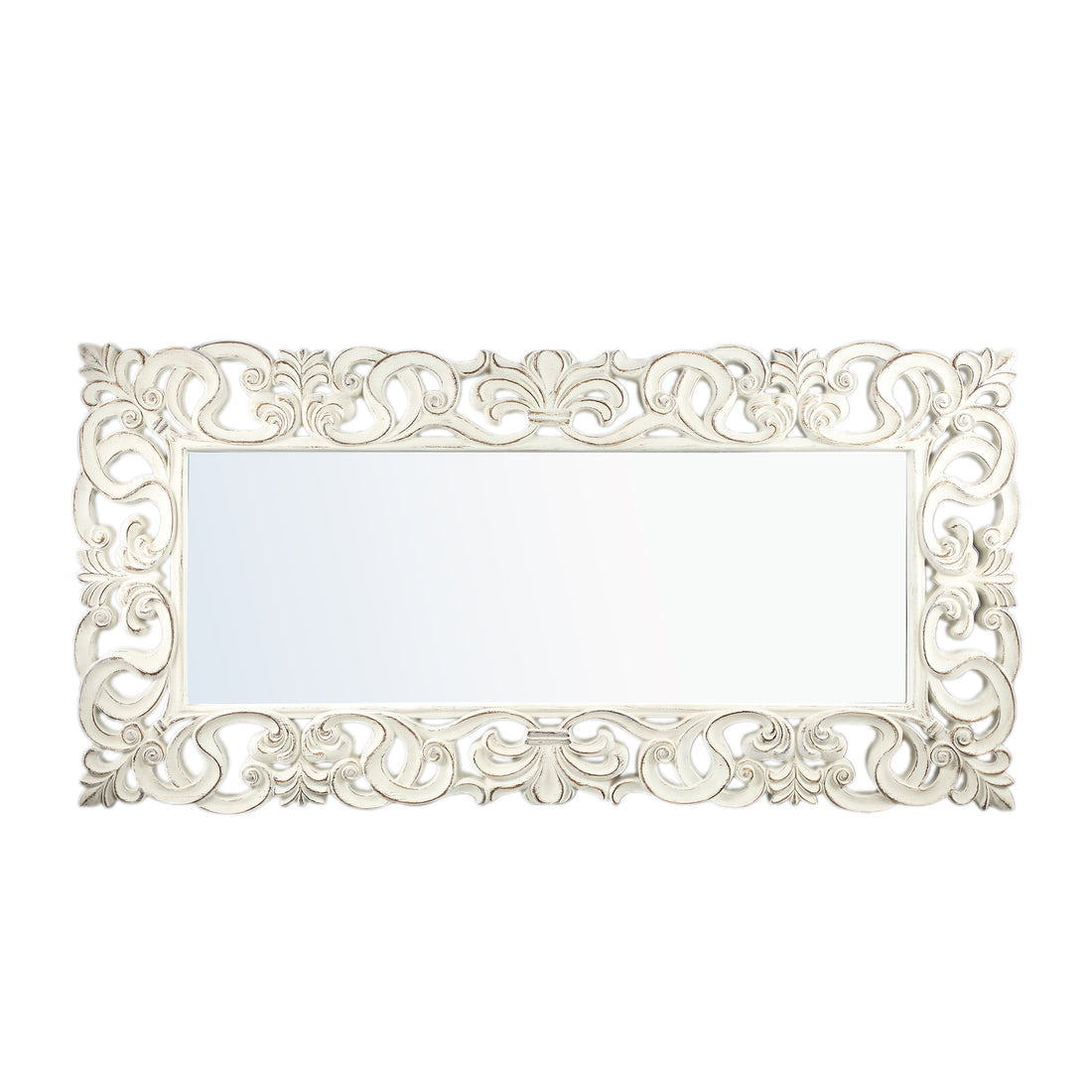 Morrigan White Poly Classical Mirror Rectangle PTMD