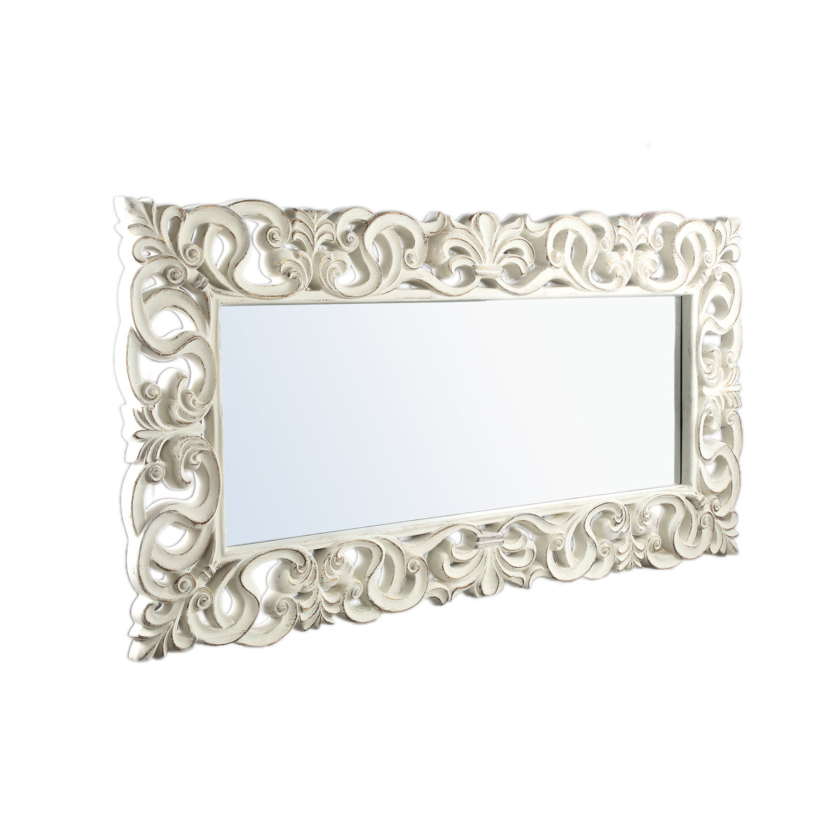 Morrigan White Poly Classical Mirror Rectangle PTMD