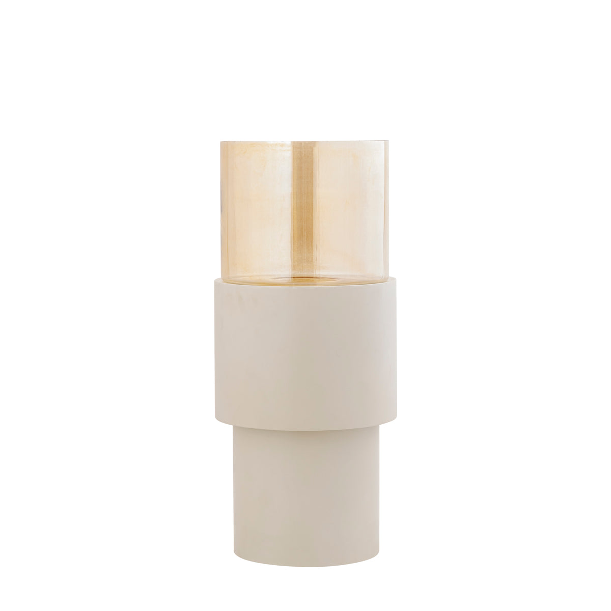 Soon Cream Eisen Bodenleuchte Glas S PTMD