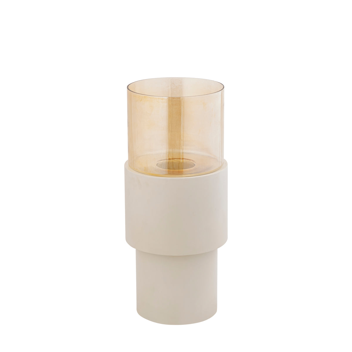 Soon Cream Eisen Bodenleuchte Glas S PTMD