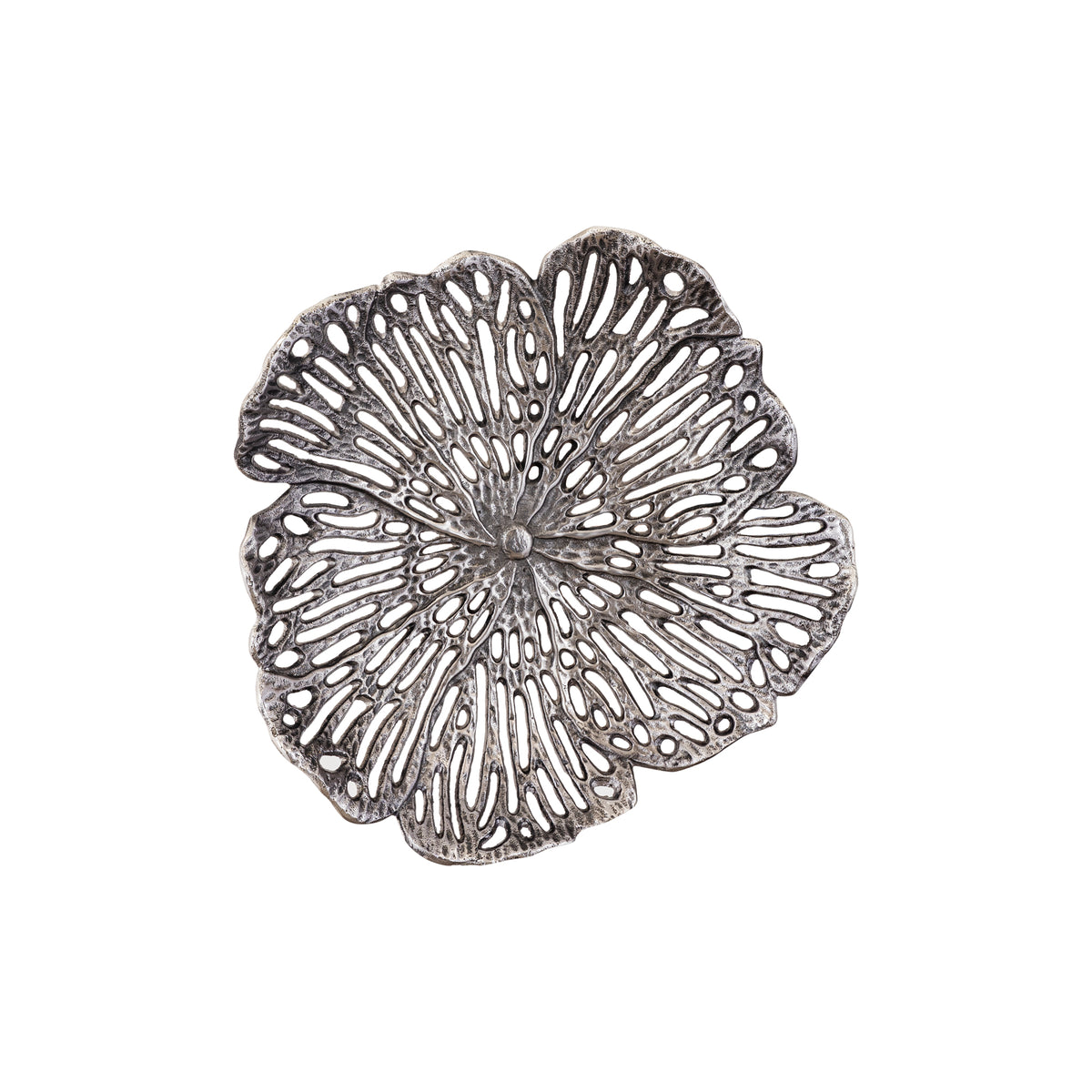 Schaal Ryhann M - 38x37x8 cm - Aluminium - Zilver PTMD