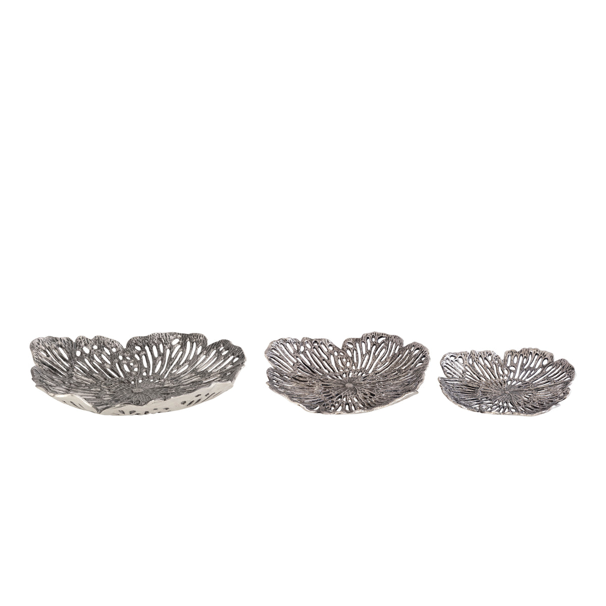 Schaal Ryhann S - 31x30x6 cm - Aluminium - Zilver PTMD