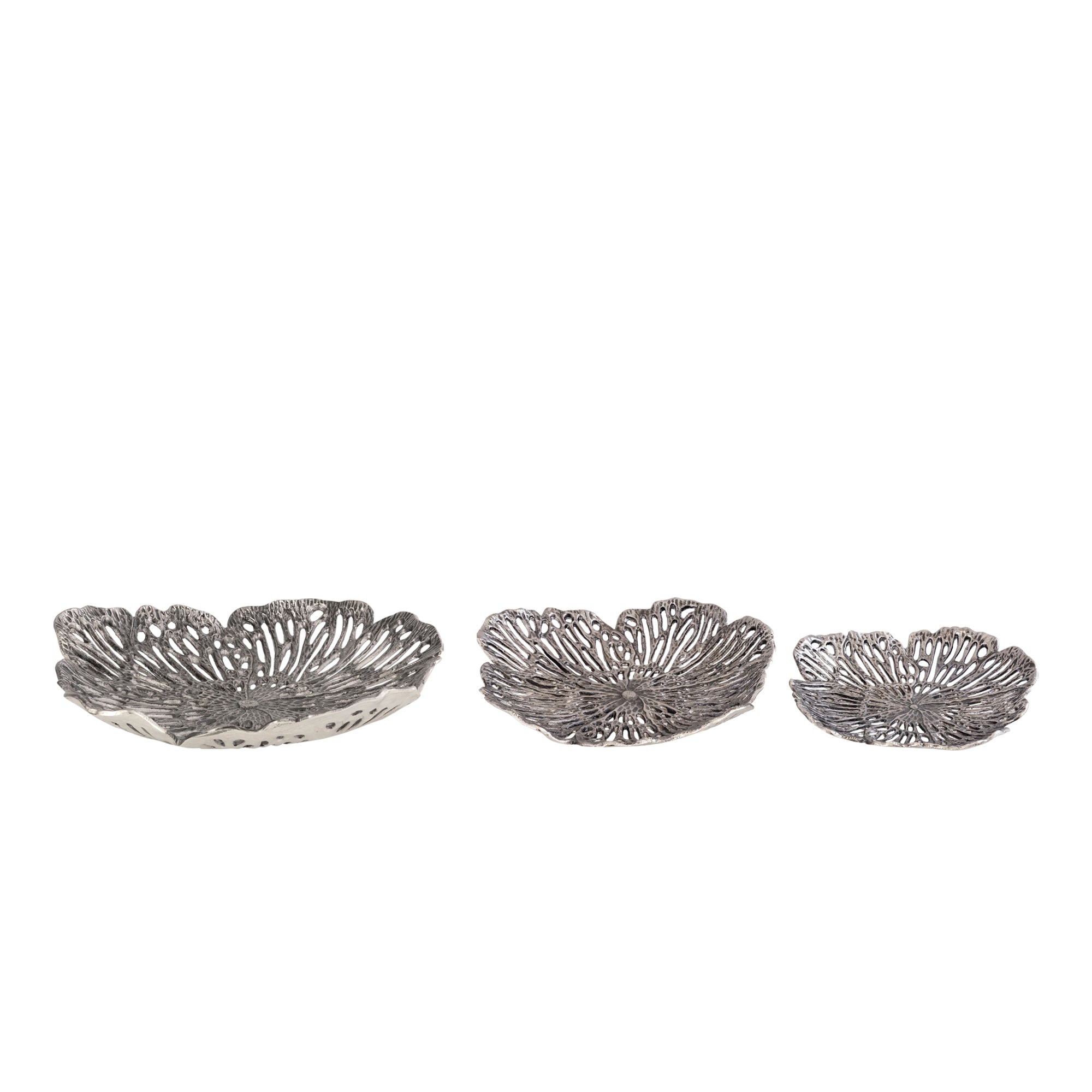 Schaal Ryhann S - 31x30x6 cm - Aluminium - Zilver PTMD