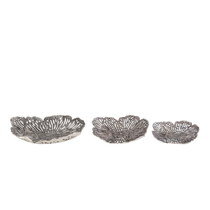 Schaal Ryhann S - 31x30x6 cm - Aluminium - Zilver PTMD