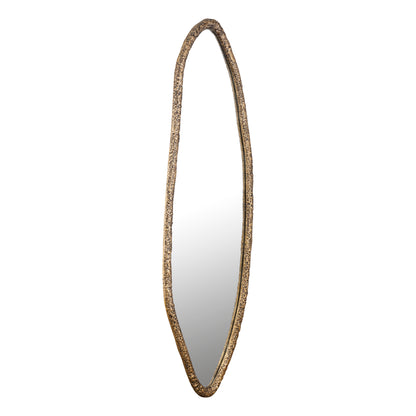 Paislie Brass Organic Shaped Mirror Oval 56x3x150cm PTMD